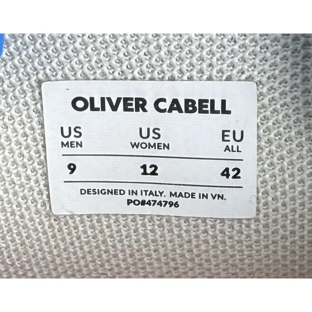 Oliver Cabell “Step 1” Low Top Sneakers Cream Beige Men Size 9